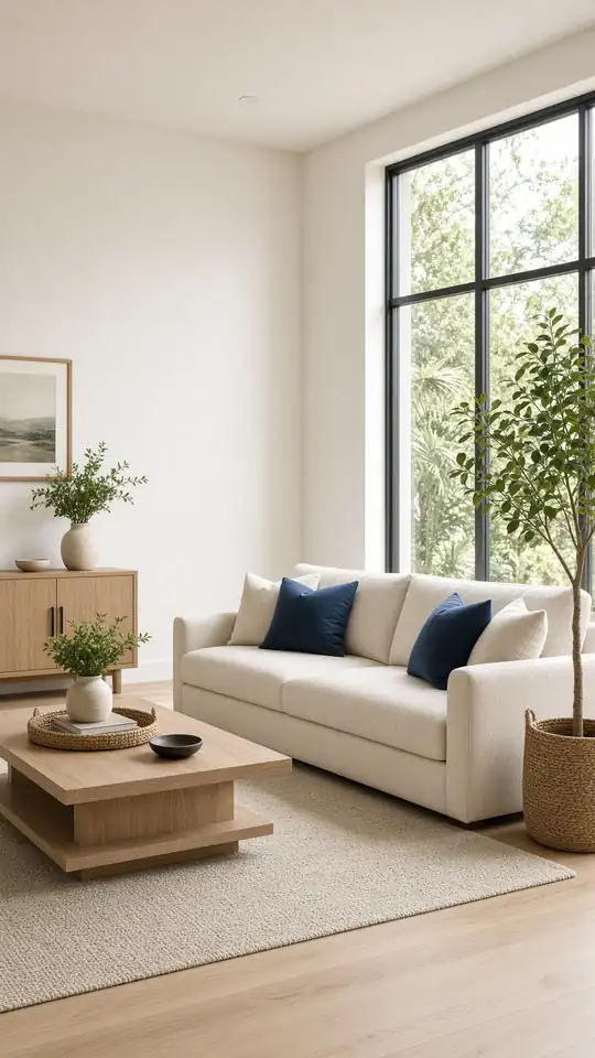 Bright, professionally cleaned living room in a Central Florida home